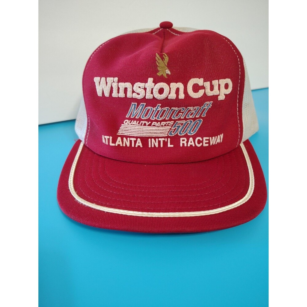 RARE* 1985 NASCAR WINSTON CUP ATLANTA Int Speedway 500 RACE MESH TRUCKER CAP HAT